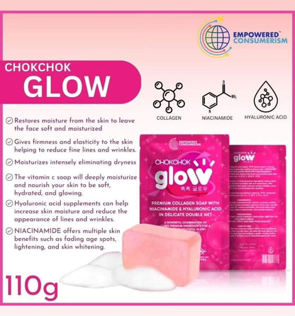 ChokChok Glow – Korean Collagen Soap with Niacinamide, Hyaluronic Acid & Vitamin C